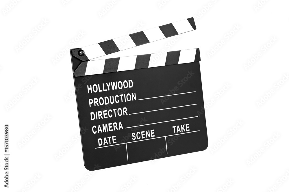 Obraz premium Film slate on white