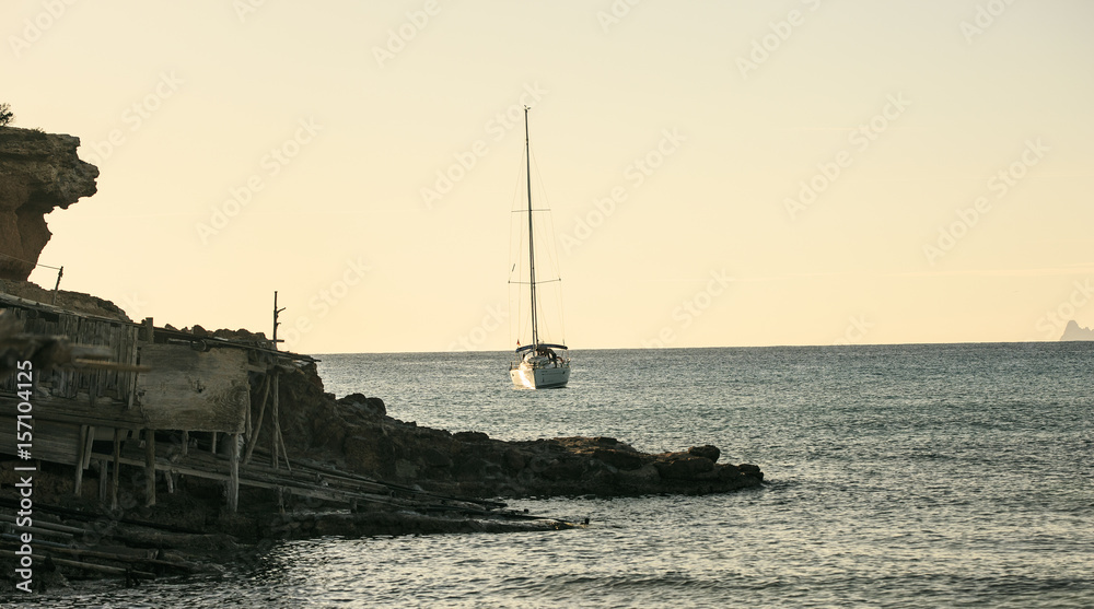Obraz premium Sunset in formentera beach