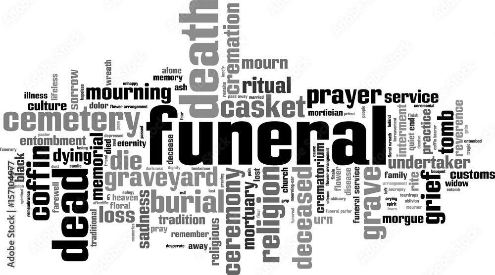 Funeral word cloud