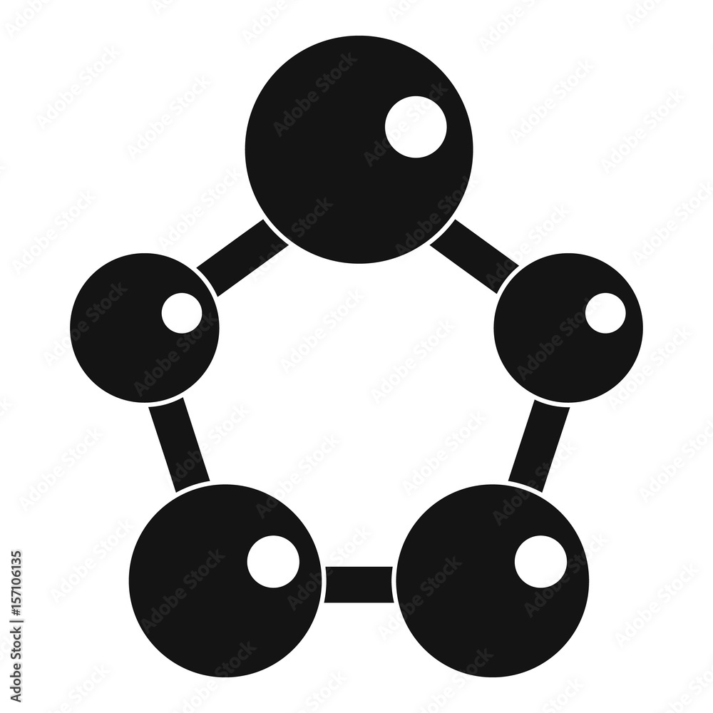 Chemical and physical molecules icon simple Chemical and physical molecules icon simple