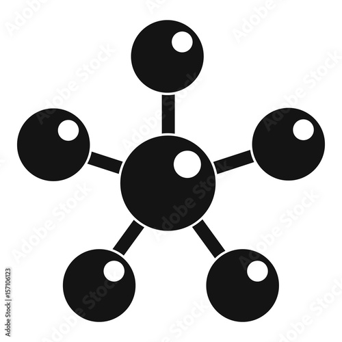 Chemical and physical molecules icon simple
