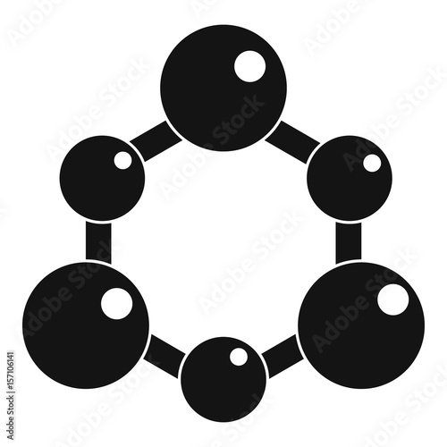 Chemical and physical molecules icon simple