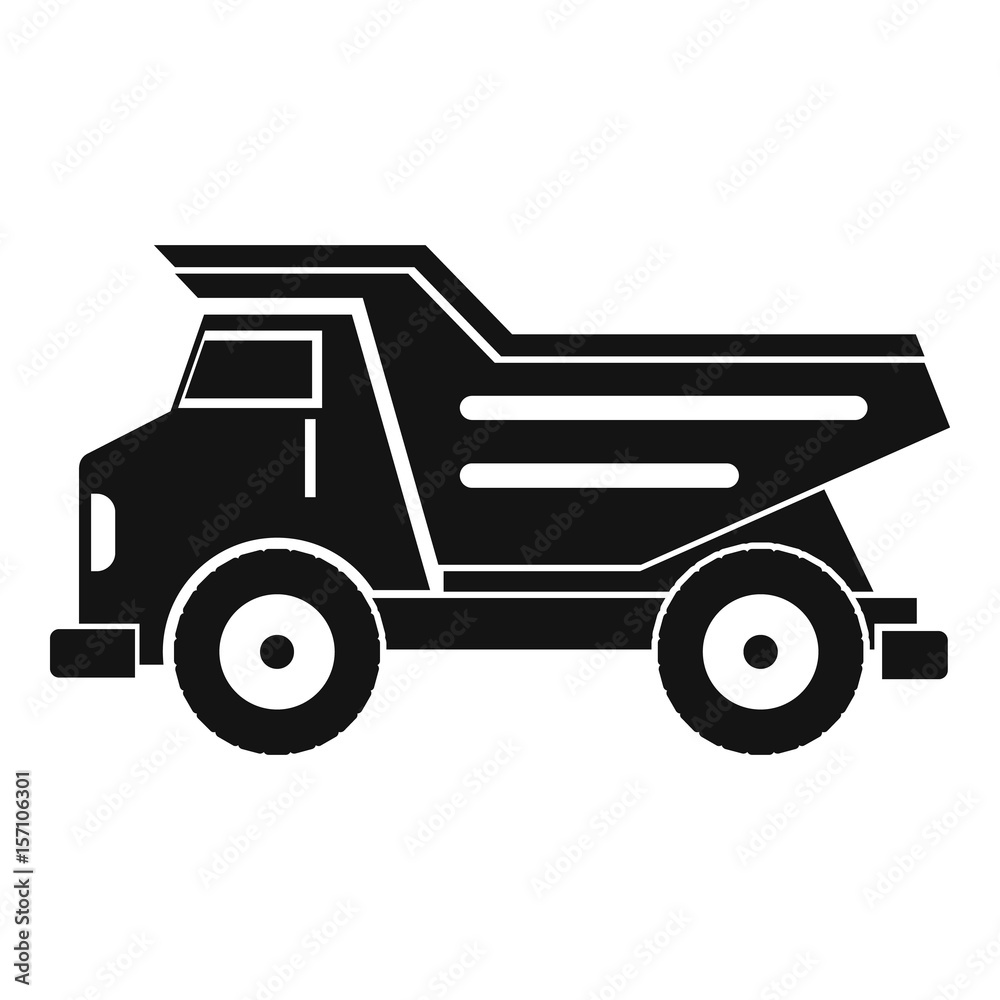 Dump truck icon simple Dump truck icon simple