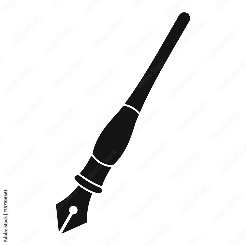 Naklejka premium Ink pen icon simple