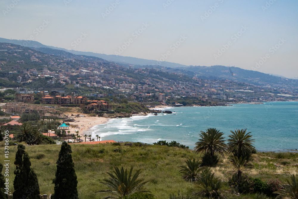 A Beach View from Byblos on Mediterranean