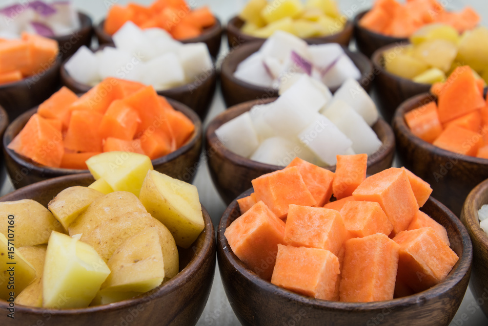Sweet Potato and Yukon Gold Potato Cubes Sweet Potato and Yukon Gold Potato Cubes