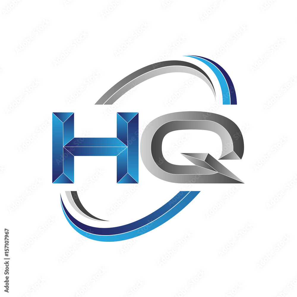 Simple initial letter logo modern swoosh HQ