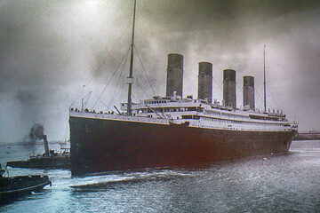 Plexiglas schilderij Schip Historische Titanic in haven Belfast  © nyiragongo