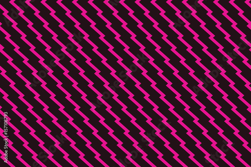 Seamless black and magenta pink unusual zig zag pattern vector