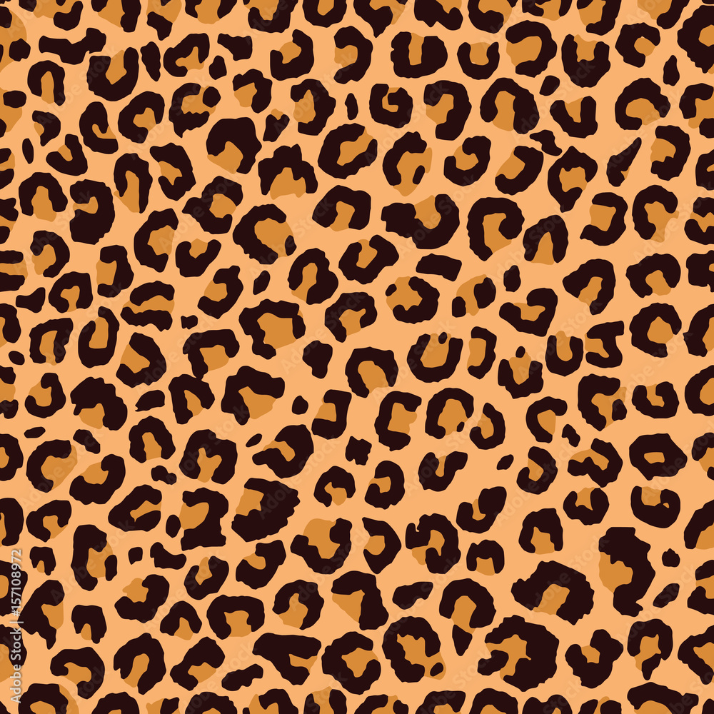 Seamless orange and black fashion leopard spots pattern vector Seamless orange and black fashion leopard spots pattern vector