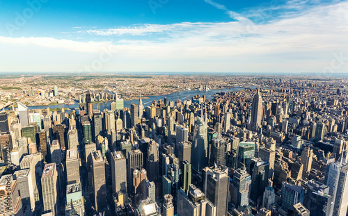 Aerial view of Manhattan New York