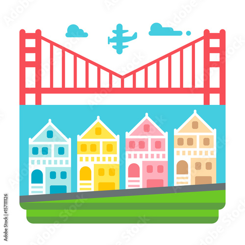 Flat design Painted Ladies