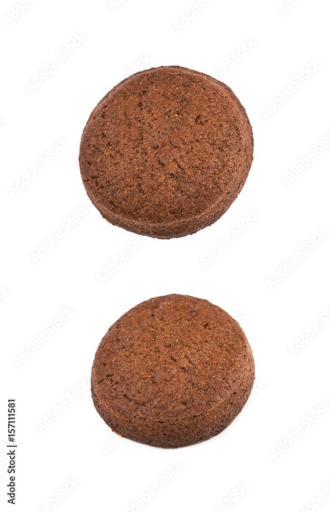 Fresh baked ginger cookie isolated Fresh baked ginger cookie isolated