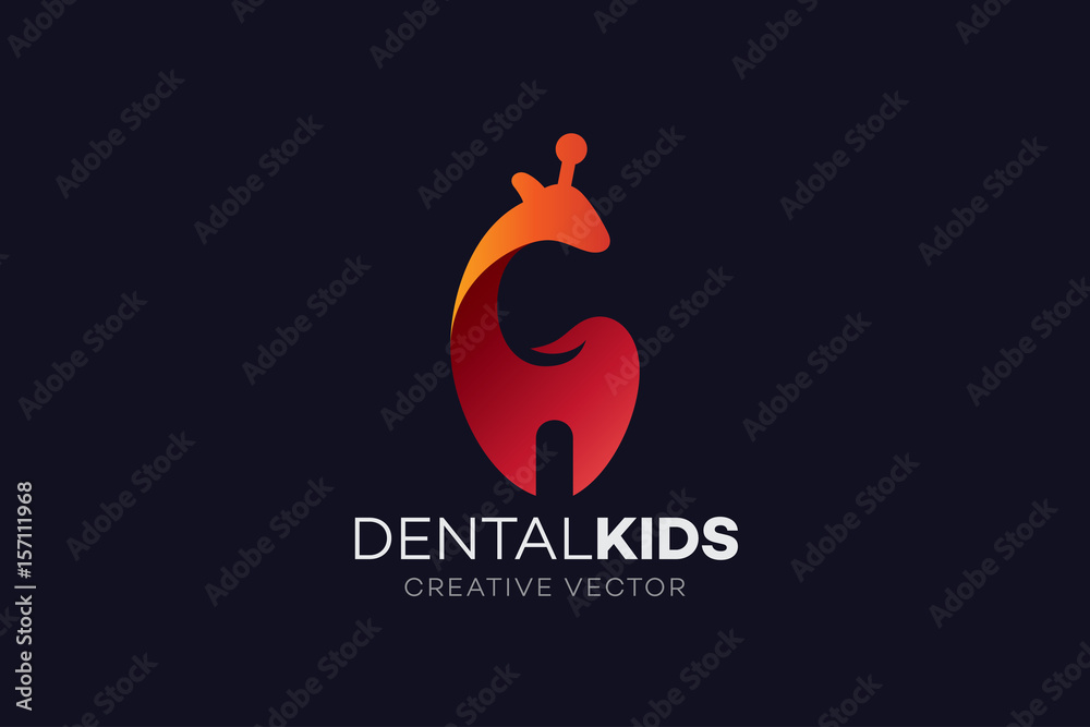 Fototapeta premium Dental Kids Logo