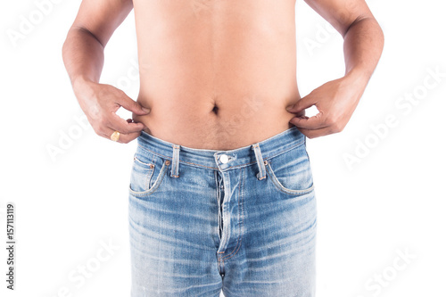 Body of man show shape slim