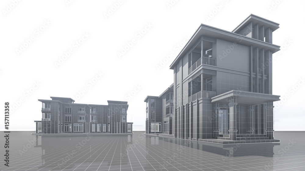 3D Rendering Architectural Apartment Design