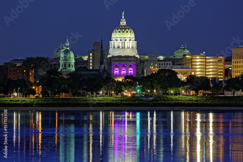 Harrisburg Pennsylvania at Night