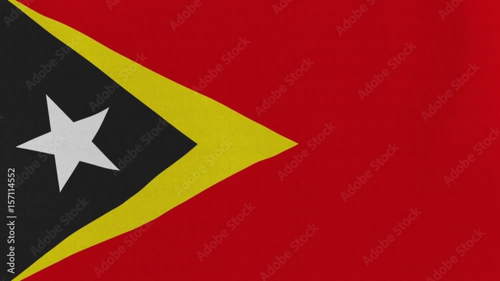 Loopable: Flag of Timor-Leste...Timorese official flag gently waving in the wind. Highly detailed fabric texture for 4K resolution. 15 seconds loop. Loopable: Flag of Timor-Leste...Timorese official flag gently waving in the wind. Highly detailed fabric texture for 4K resolution. 15 seconds loop.
