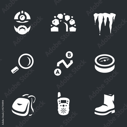 Vector Set of Underground Explorer Icons.