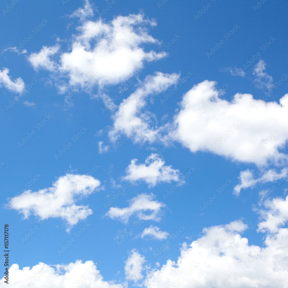 Natural background of blue sky and cloud