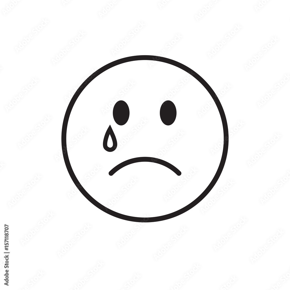 Cartoon Face Cry Tears People Emotion Icon Vector Illustration Cartoon Face Cry Tears People Emotion Icon Vector Illustration