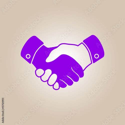 Wallpaper Mural Handshake sign icon. Successful business symbol. Flat design style. Torontodigital.ca