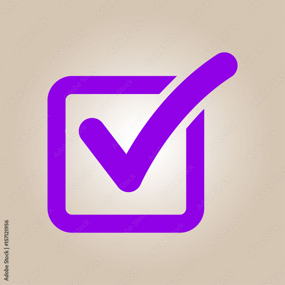 Check list button icon. Check mark in box sign. Check list button icon. Check mark in box sign.