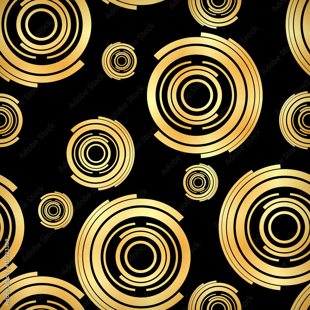 Classic seamless gold glitter pattern circle ornate. Seamless circles background. Classic seamless gold glitter pattern circle ornate. Seamless circles background.
