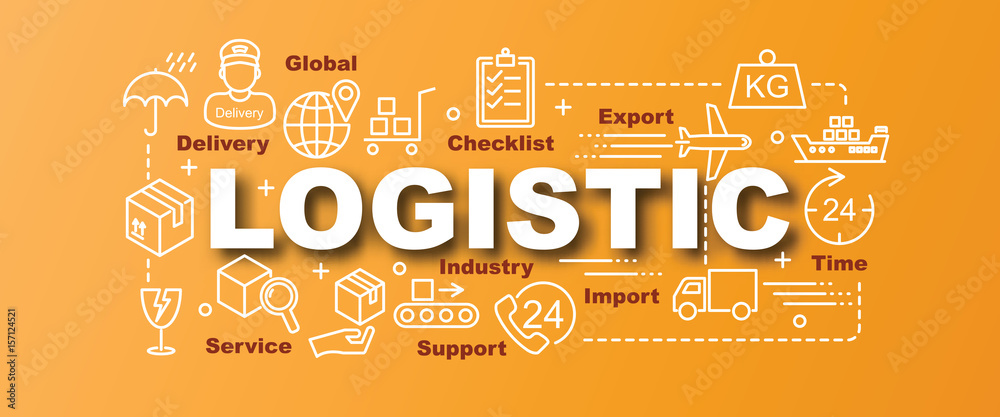 Obraz premium logistic vector trendy banner