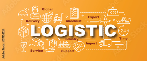 logistic vector trendy banner