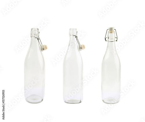 Glass beer bottle isolated