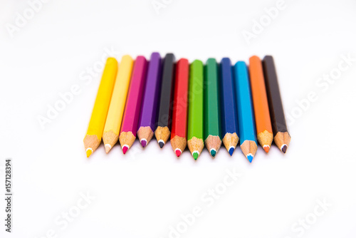 pencil color on white background