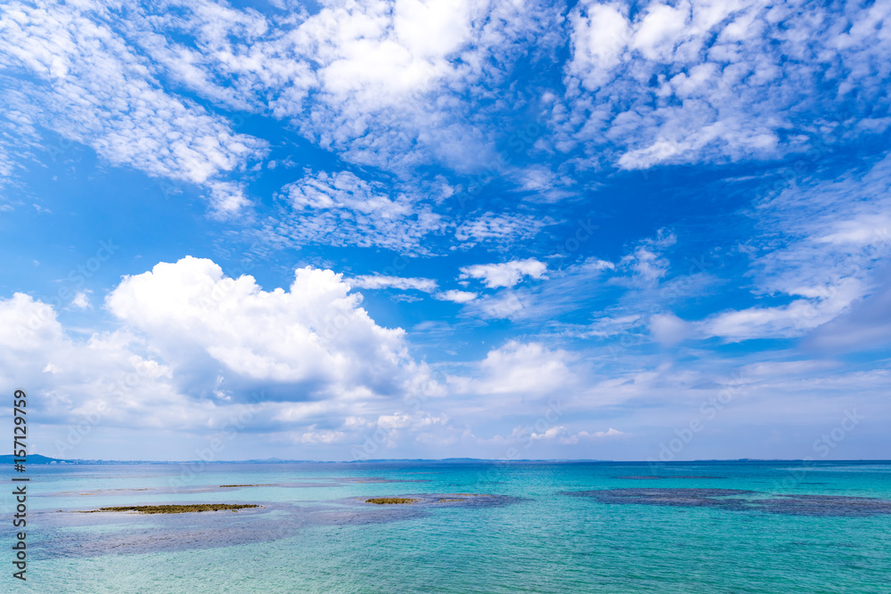 Sea, coast, landscape. Okinawa, Japan, Asia.