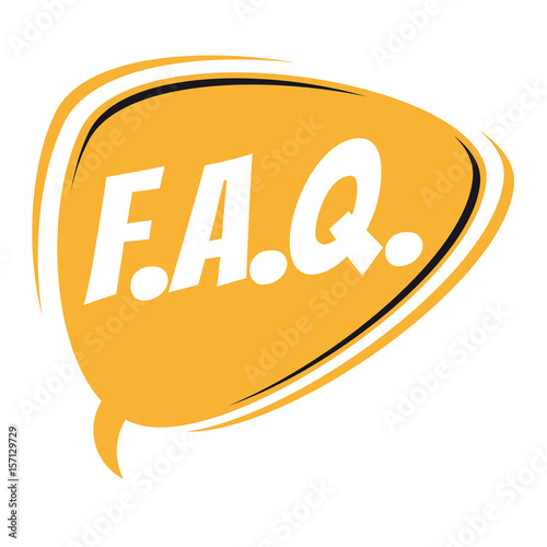 faq retro speech bubble