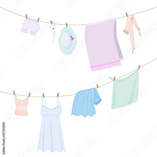 Rope lingerie, towel, hat