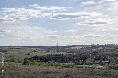 the landscape scenery with the sky