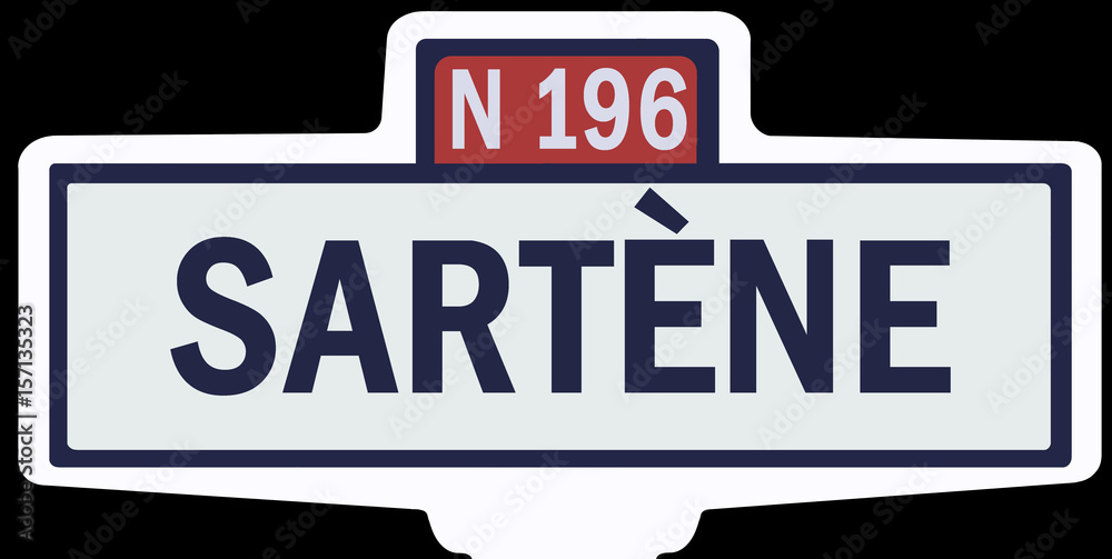 SARTÈNE - Ancien panneau entrée d'agglomération SARTÈNE - Ancien panneau entrée d'agglomération