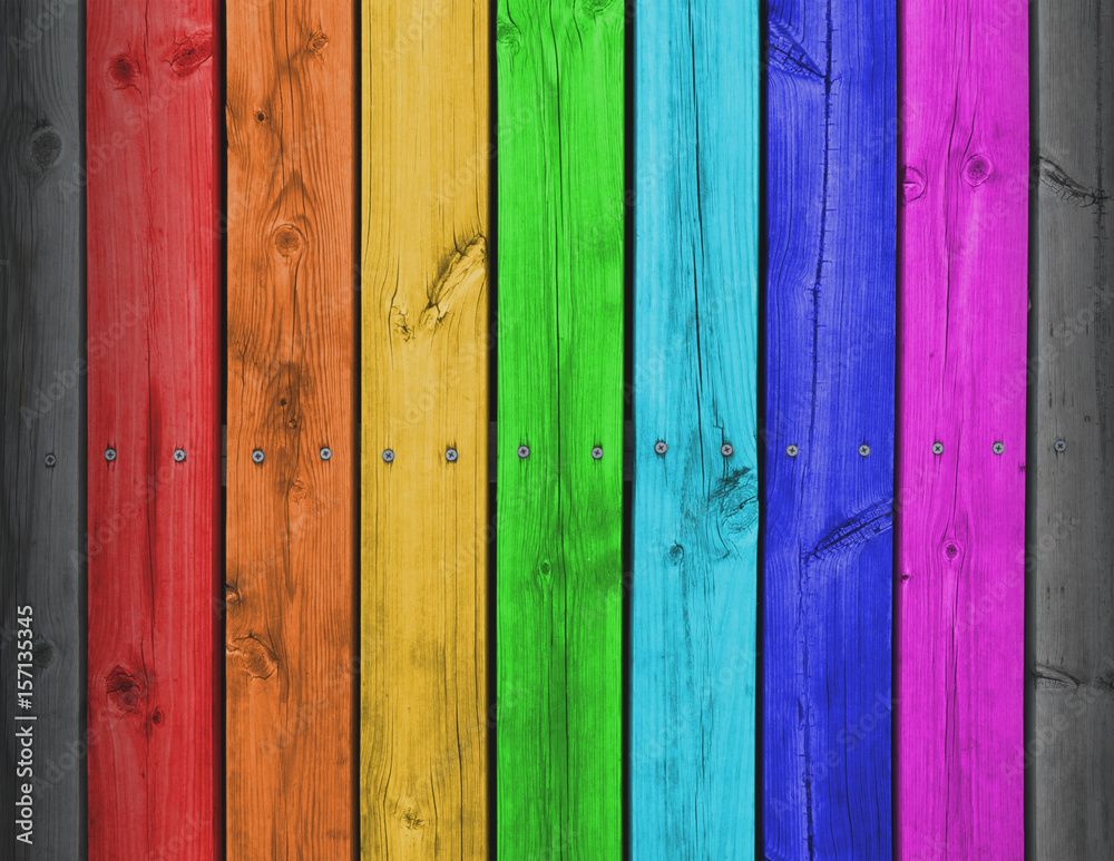 Wooden rainbow background. Wooden rainbow background.