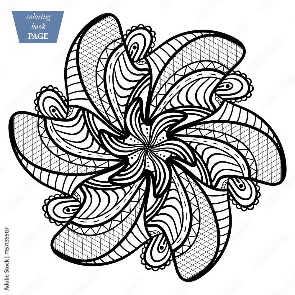 Mandala. Coloring page. Vintage decorative elements. Oriental pattern, vector illustration b