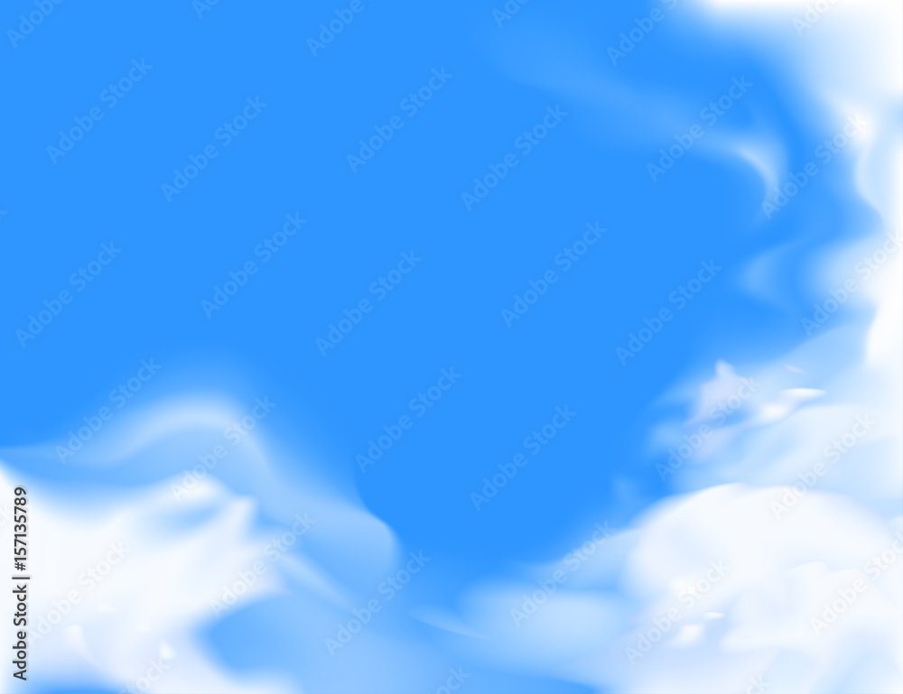 Cloudscape scene vector nature blue sky background Cloudscape scene vector nature blue sky background