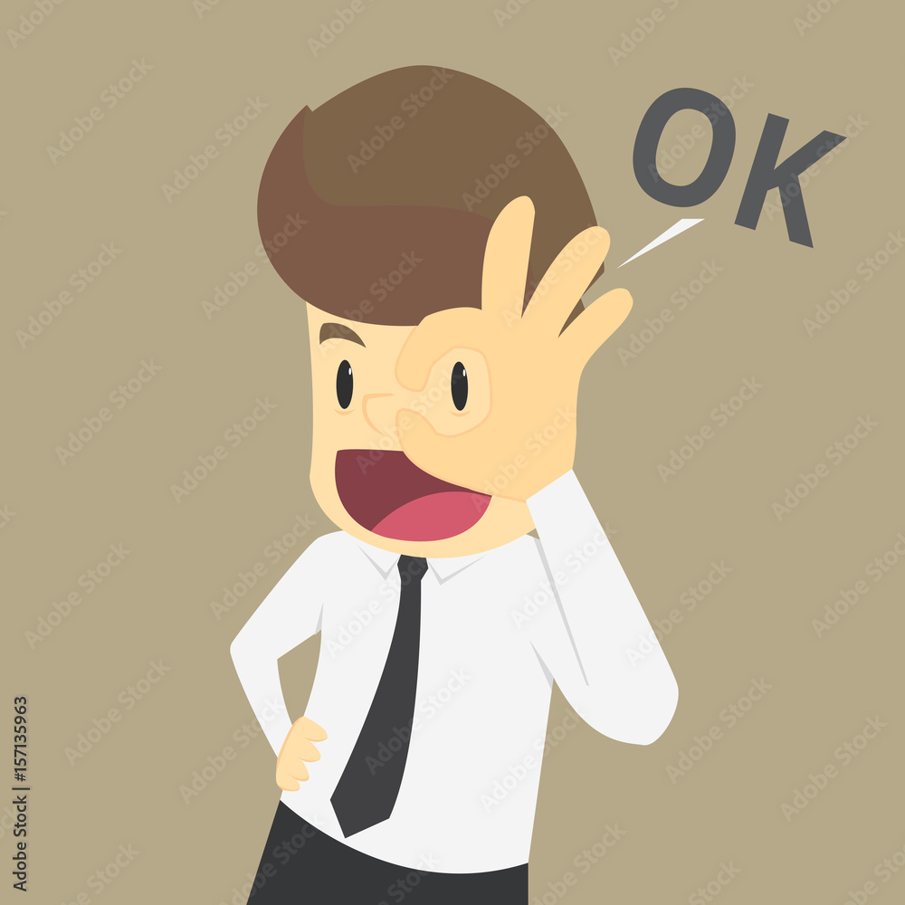 Businessman Gesturing Ok Businessman Gesturing Ok