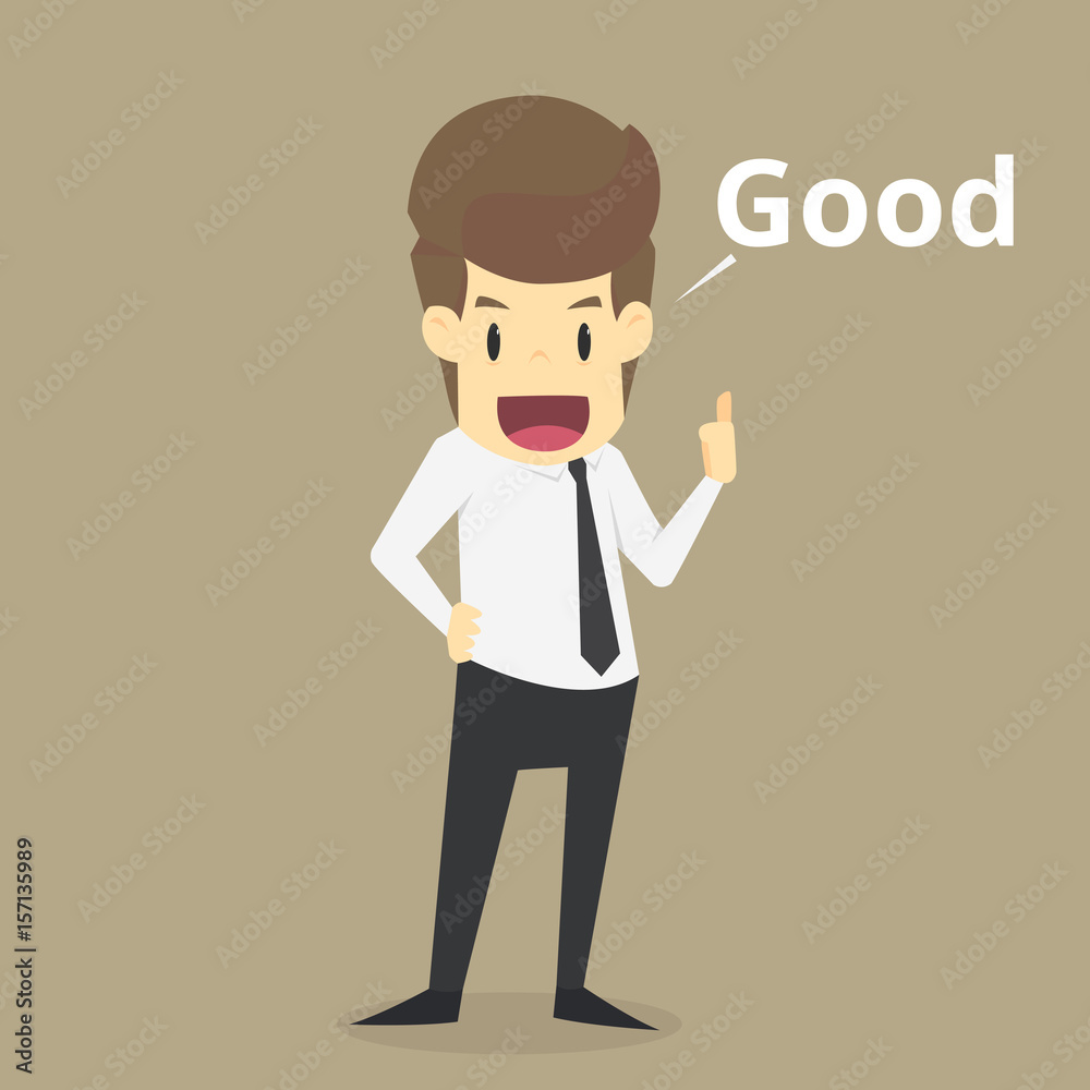 businessman with thumbs up