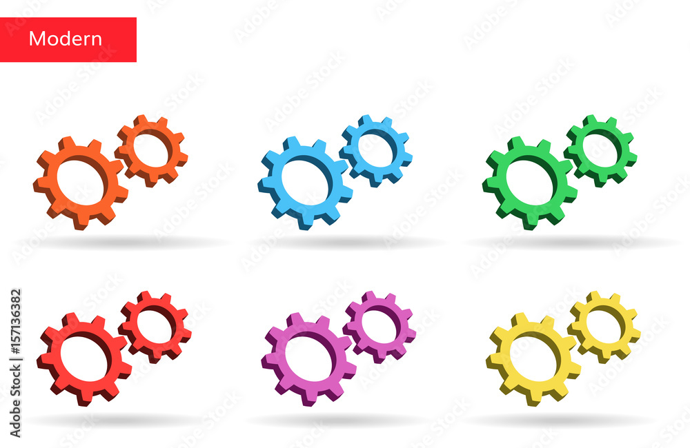 3d cog wheels vector gears 3d cog wheels vector gears