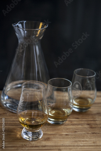 Whiskey glasses for tasting