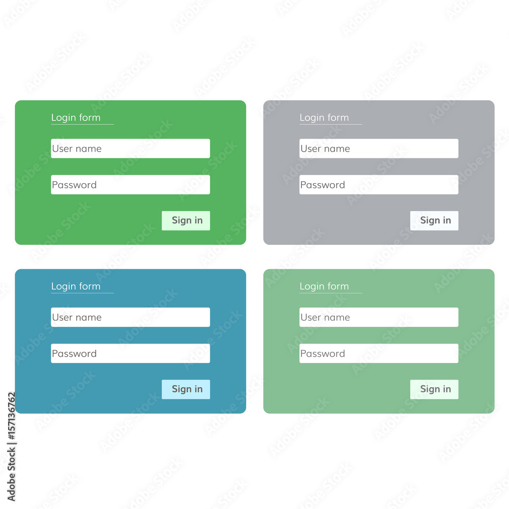 login form for website 