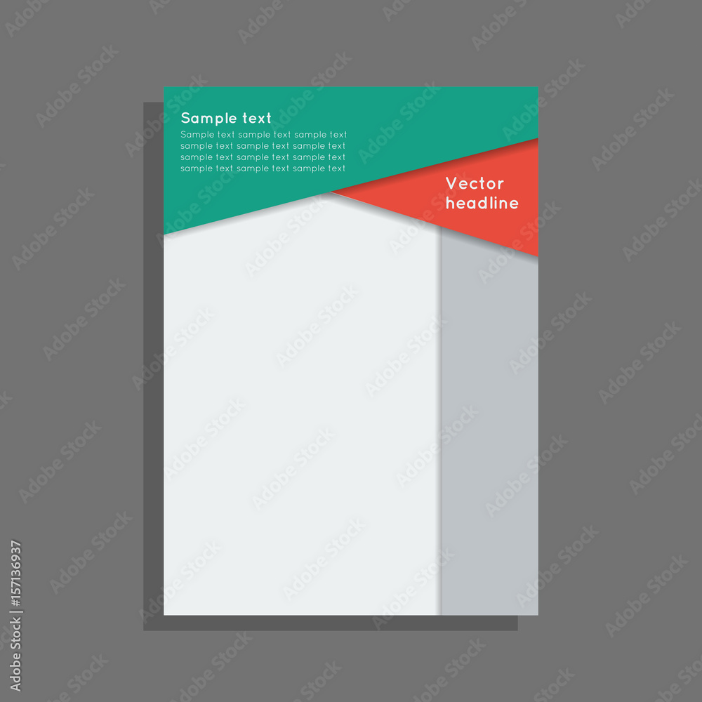 A4 size brochure flyer template. Simple material background Stock Vector |  Adobe Stock