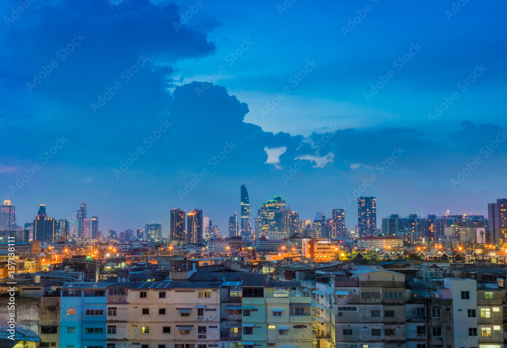 Bangkok metropolis  cityscape in Thailand
