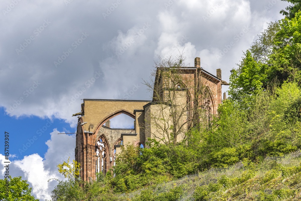 Ruin Werner Chapel, Kapelle, of Bacharach. Rhineland-Palatinate. Germany.