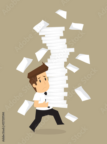 businessman work hard