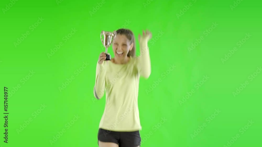 caucasian woman greenscreen cut out sport exercise fit healthy caucasian woman greenscreen cut out sport exercise fit healthy